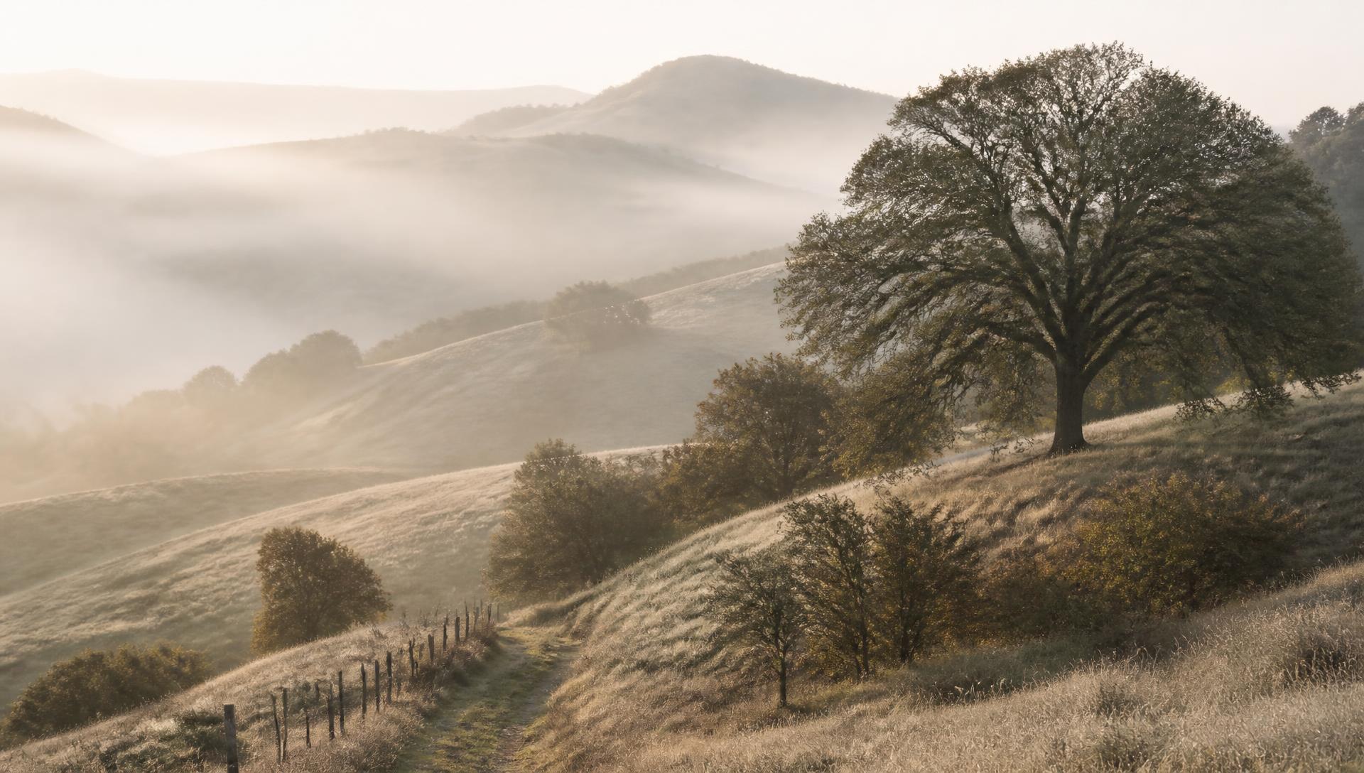 Natural Sonoma County landscape surrounding the estate
